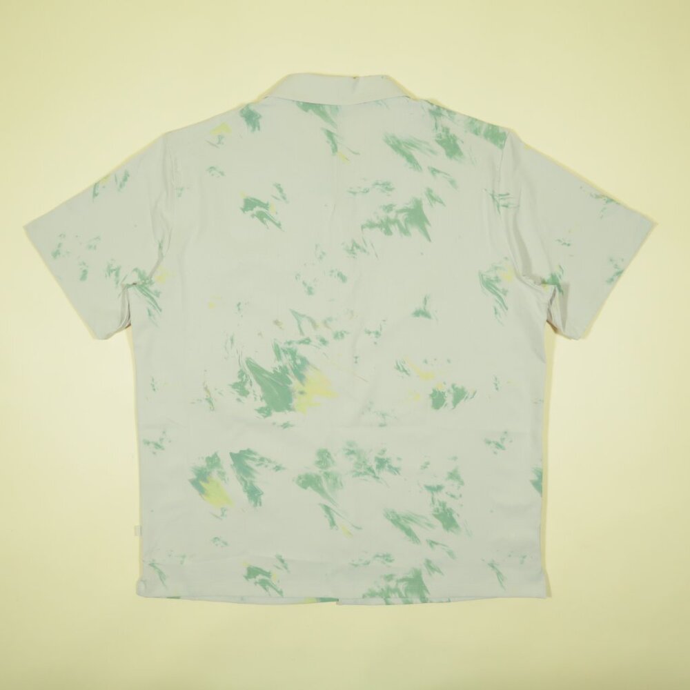 Lululemon Airing Easy Camp Collar Shirt Mens XL Grey Green Multi Stretch New - Picture 3 of 6